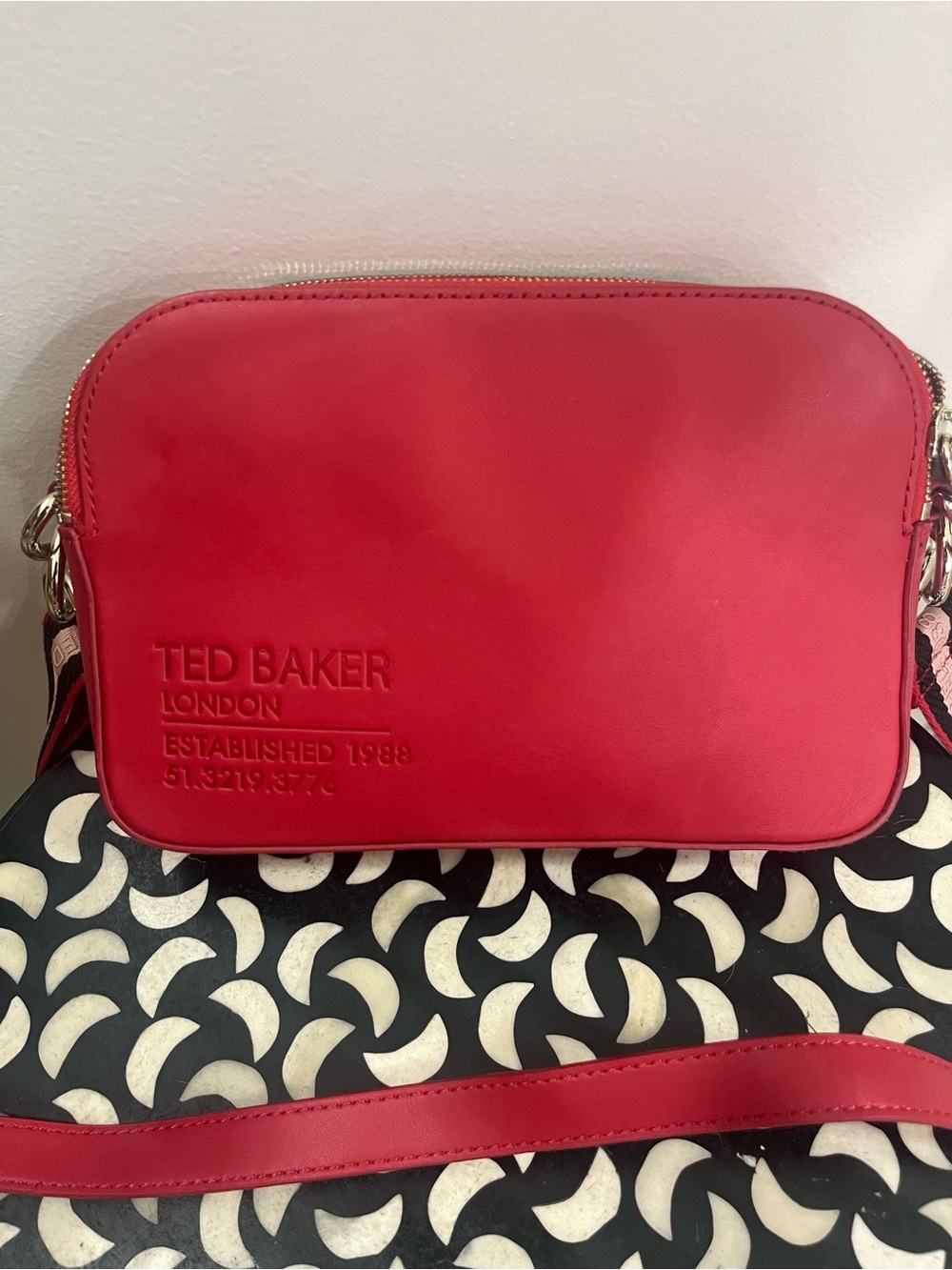 Ted Baker Red Leather Crossbody Bag w/ 2 straps (leather and sport)